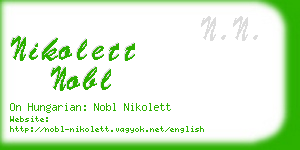 nikolett nobl business card